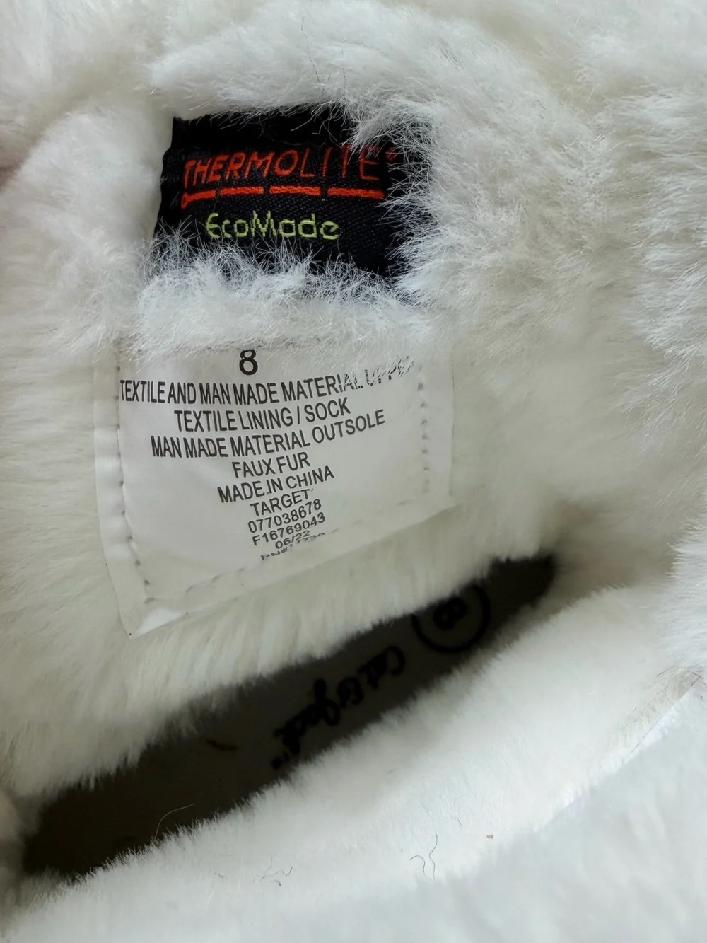 Cat & Jack Frankie Yeti Winter Boots, toddler size 8